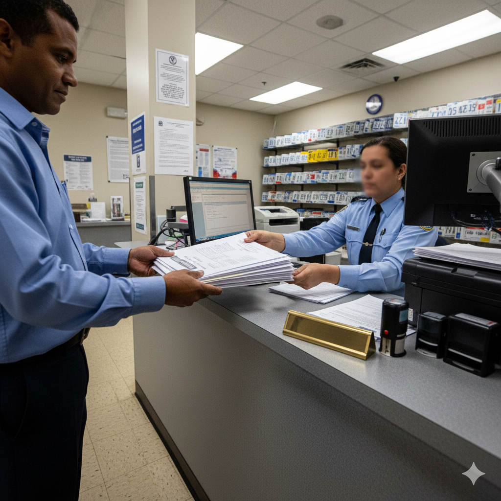 Returning residence vehicle registration